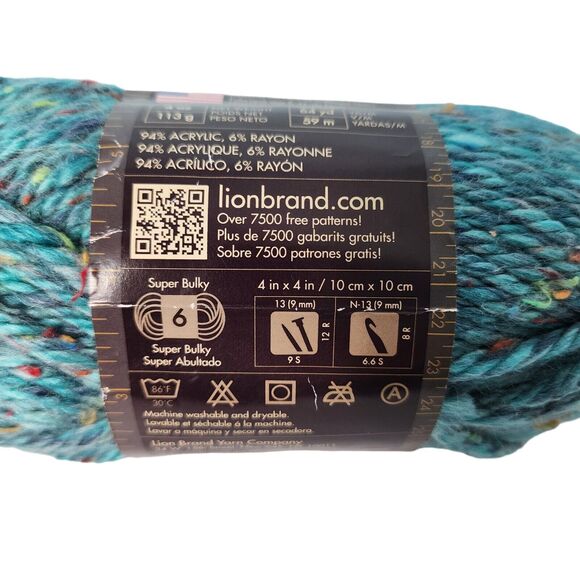 Lion Brand Hometown USA Key Largo Tweed Super Bulky 4 Ounce 1 Skein - Picture 4 of 4